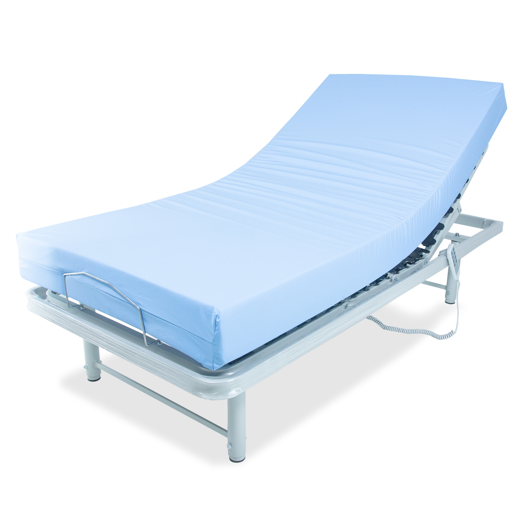 Cama articulada con colchón Sanitario viscoelástico Impermeable